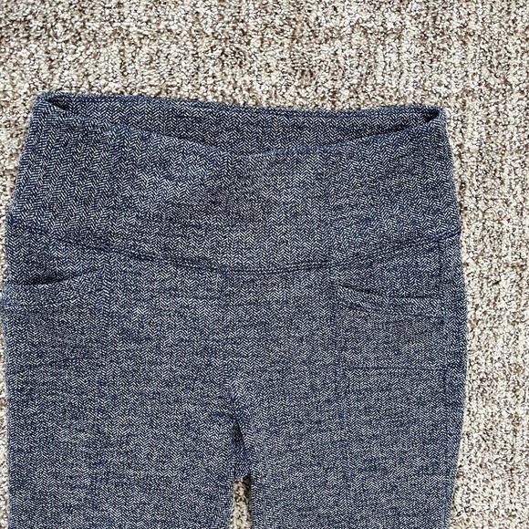 EUC Athleta Metro High Waist Heathered Navy Herringbone Leggings size XS - Picture 3 of 10